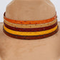 Leather Hat Band w/Buckle Raw - Ostrich Print