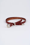 Leather Hat Band w/Buckle Raw - Ostrich Print