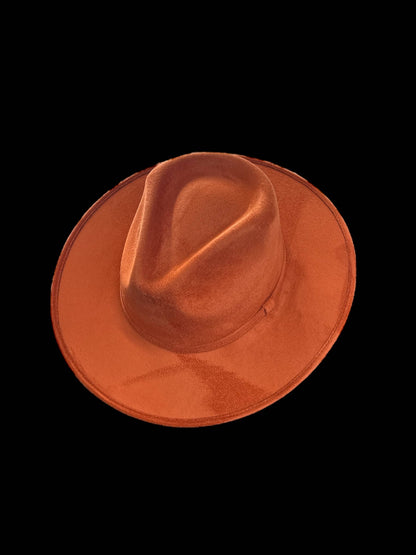 *XLarge* Flat Brim Hat - Vegan Suede