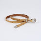 Leather Hat Band w/Buckle Raw - Ostrich Print