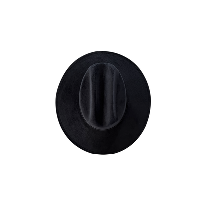 Cattleman Crown Flat Brim Hat - Vegan Suede