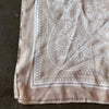 Silk scarf in beige print color.