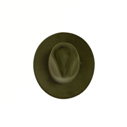 Flat Brim Hat - Vegan Suede