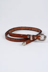 Leather Hat Band w/Buckle Raw - Ostrich Print