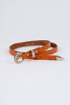 Leather Hat Band w/Buckle Raw - Ostrich Print