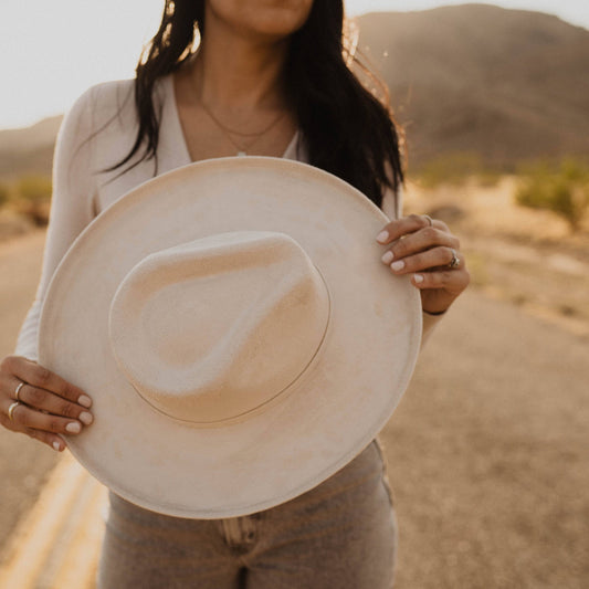 Pencil Brim Hat - Vegan Suede