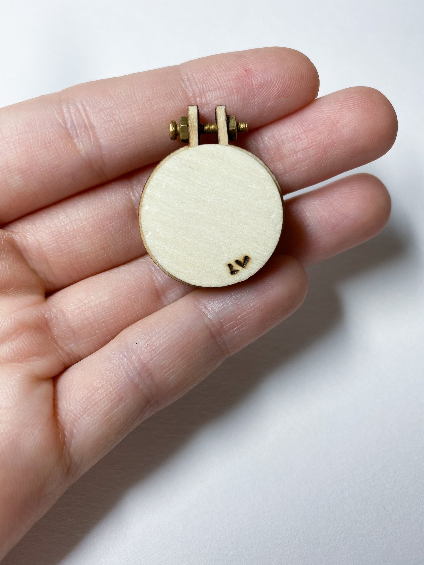 CUSTOM* Hand stitched Landscape Mini hoop / Pendant